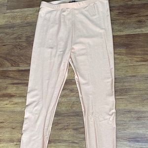 Shiny Nude Forever 21 Leggings